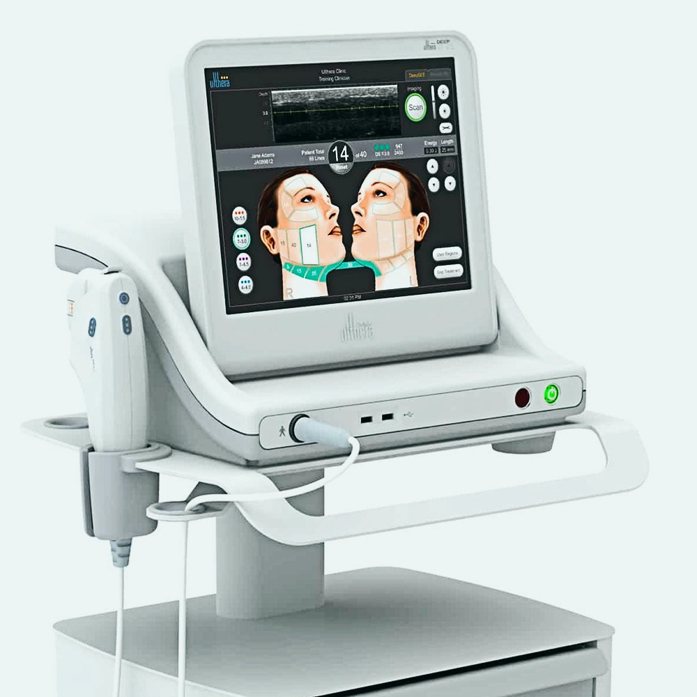 Ultherapy device for non-surgical skin lifting at Ovela Clinic Jakart