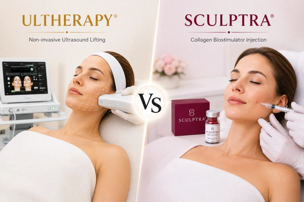 ultherapy vs sculptra
