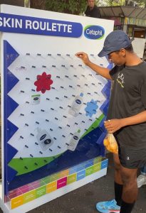 Skin Roulette di area Ovela Clinic pada Cetaphil Derm On Tour 2026 Jakarta