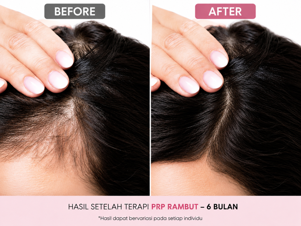 Before after PRP Rambut