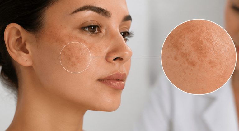 Pengobatan melasma di wajah dengan skincare medis, Meso Radiance, dan laser flek di Ovela Clinic Jakarta